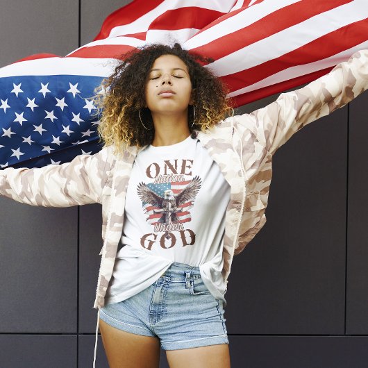 ONE Nation Under GOD USA Patriottisch T-shirt