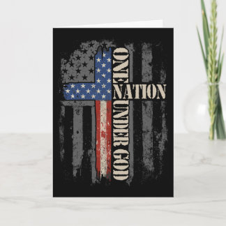 One Nation Under God Vlag 4 juli Patriottisch Ch Kaart