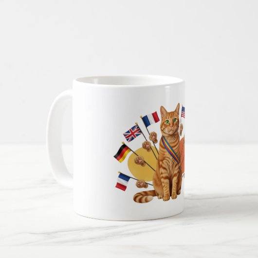 One Nation Under Paws - Chat Around the World Mug (Devant gauche)