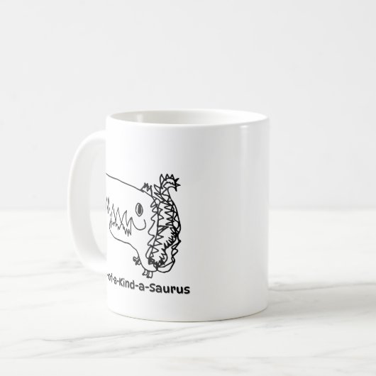One-of-a-Kind-a-Saurus Mug | Roarsome Art Koffiemok (Voorkant links)