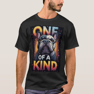 One Of A Kind Dog Portrait With Bold Colors T-shirt