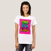 One of a Kind – Neon Rainbow Statement T-shirt (Voorkant volledig)