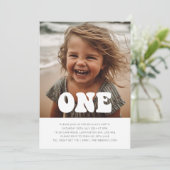 One - Photo Super Invitation Anniversaire (Debout devant)