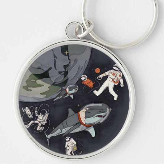 One Planet One Chance - Earth Day (Cartoon textuur Sleutelhanger (Voorkant)