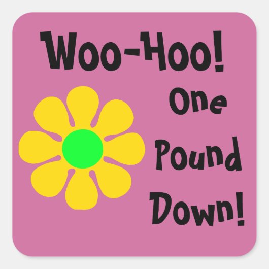 One Pound Down Daisy Dieet Motivatie Stickers (Voorkant)