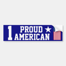 ONE Proud American Bumpersticker