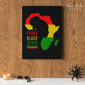 One Proud Black Woman Black Geschiedenis Maand Vla Perfect Poster