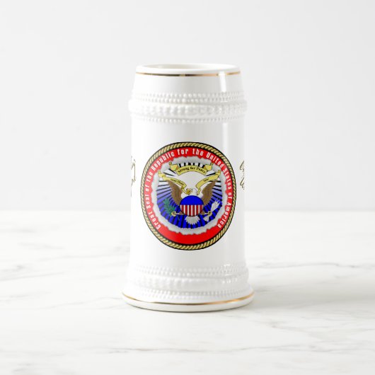 One-Republic-Under-God Seal Beer Stein Bierpul (Center)