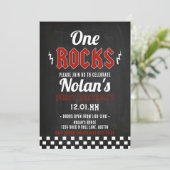 One Rocks Anniversaire Guitare Concert Invitation (Debout devant)