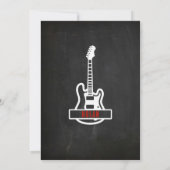 One Rocks Anniversaire Guitare Concert Invitation (Dos)