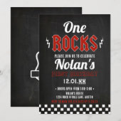 One Rocks Anniversaire Guitare Concert Invitation (Devant / Derrière)