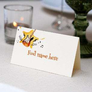 One Rocks Gitaar Place Card Verjaardagsfeest