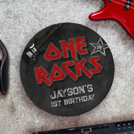 One Rocks - Jongen 1e Verjaardag Papieren Bordje