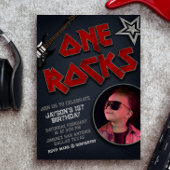 One Rocks met Afbeelding - Rockstar 1e verjaardag Kaart