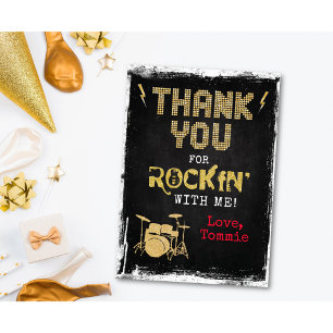 One Rocks Rockstar Verjaardag Dank Je Kaart