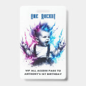 One Rocks! Rockster VIP-pas 1e verjaardag Badge (Front)