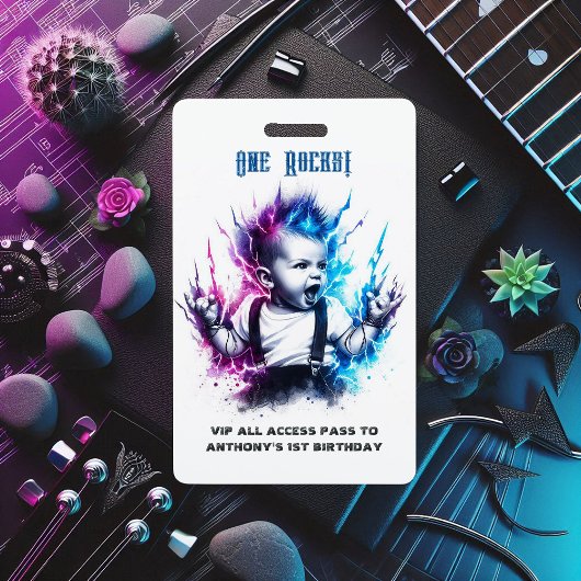 One Rocks! Rockster VIP-pas 1e verjaardag Badge