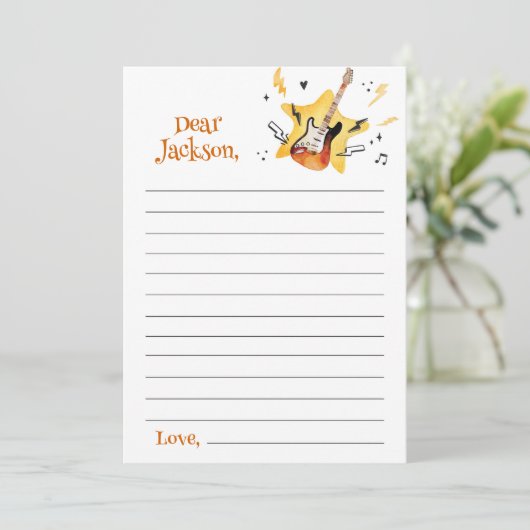 One Rocks Star Time Capsule Note Message Kaart (Staand voorkant)