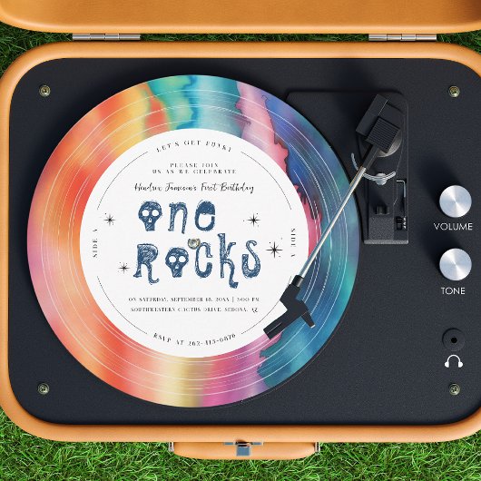 One Rocks | Tie Dye Rock'n'roll Vinylen Plaat Kaart
