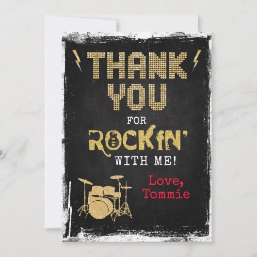 One Rockstar Carte de remerciements d'anniversaire (Devant)