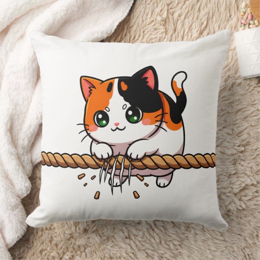 One rope. One cat. Zero regrets. Kussen (Deken)