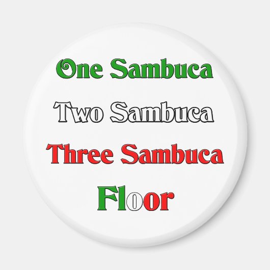 One Sambuca Magneet (Voorkant)
