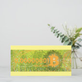 One Satoshi Bedankkaart (Staand voorkant)