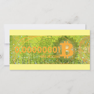 One Satoshi Bedankkaart