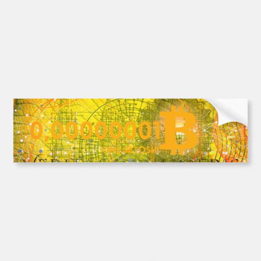 One Satoshi Bumpersticker (Voorkant)