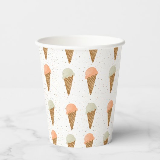 One Scoop Wonder Cup Papieren Bekers (Achterkant)