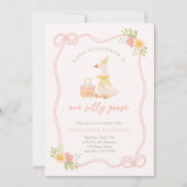 One Silly Goose 1st Birthday Invitation (Devant)