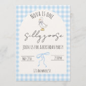 One silly goose. Birthday invitation (Devant)