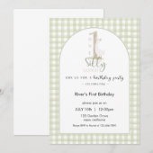 One Silly Goose Birthday Invitation (Devant / Derrière)