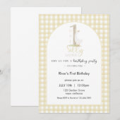 One Silly Goose Birthday Invitation Kaart (Voorkant / Achterkant)