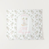 One Silly Goose Birthday Personalized Banner 1st  Wandkleed (Voorkant (horizontaal))