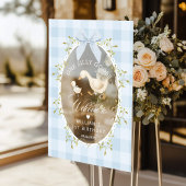 One Silly Goose Blue Gingham Birthday Welcome