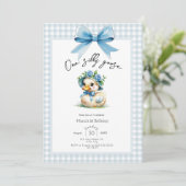 One Silly Goose Boy 1st Birthday  Invitation (Debout devant)