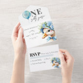 One Silly Goose Boy 1st Birthday  Invitation (Déchirure)