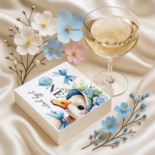 One Silly Goose Boy Birthday Servet