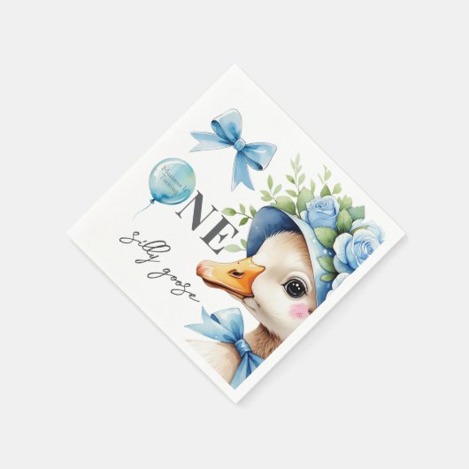 One Silly Goose Boy Birthday Servet (Hoek)