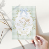 One Silly Goose Boy Gingham 1st Birthday Kaart