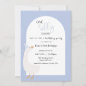 One Silly Goose First Birthday Invitation (Devant)