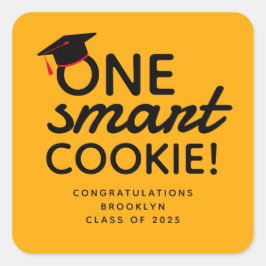 One Smart Cookie Afstuderen Vierkante Sticker