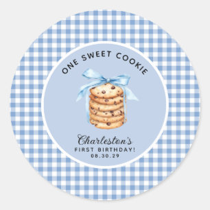 One Smart Cookie Boys eerste verjaardag Ronde Sticker