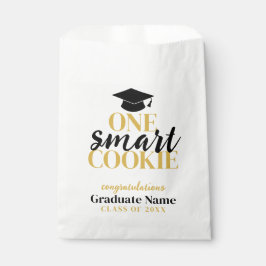 One Smart Cookie - Modern Zwart Goud Afstuderen Bedankzakje