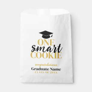 One Smart Cookie - Modern Zwart Goud Afstuderen Bedankzakje