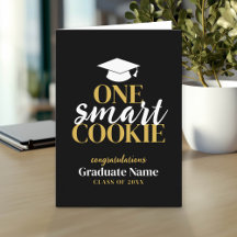 One Smart Cookie - Modern Zwart Goud Afstuderen