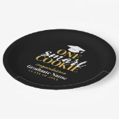 One Smart Cookie - Modern Zwart Goud Afstuderen Papieren Bordje (Gekanteld)