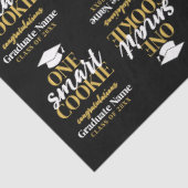 One Smart Cookie - Modern Zwart Goud Afstuderen Tissuepapier (Detail)