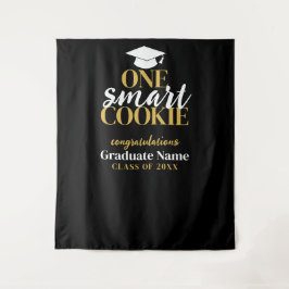 One Smart Cookie - Modern Zwart Goud Afstuderen Wandkleed